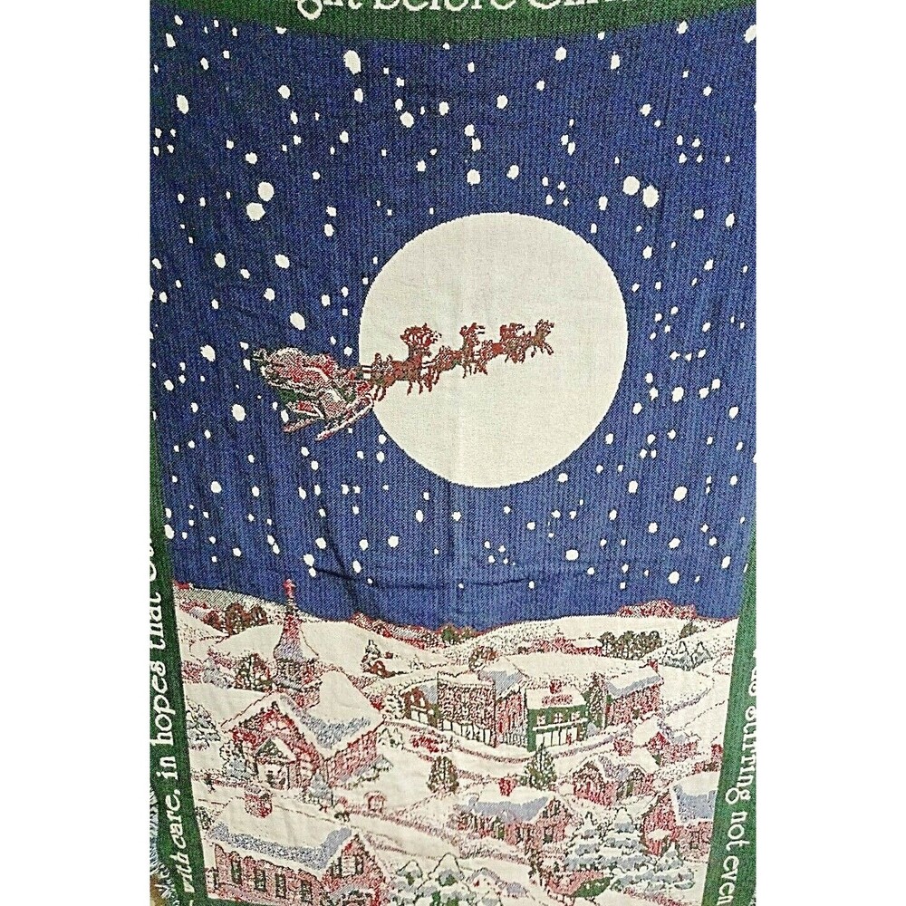 Woven Twas The Night Before Christmas Throw Blanket 46x70